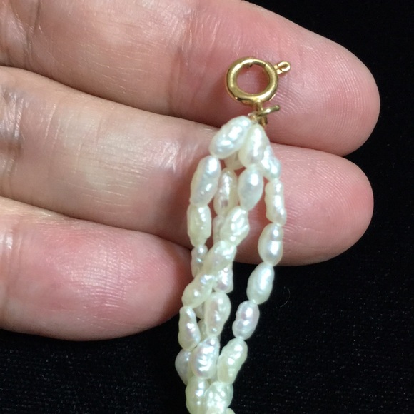 🖤14Kt gold & Pearls💕bracelet - Picture 5 of 6